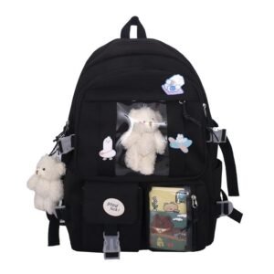 INS Style Large Capacity Korean Harajuku Ulzzang Cartoon Backpack for High School Girls