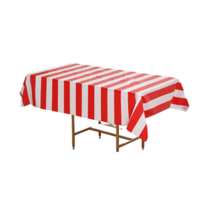 Red & White Striped Party Tablecloth